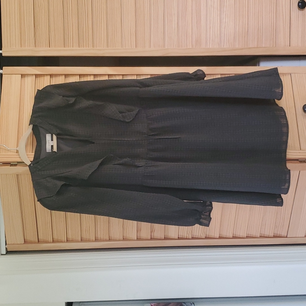 Loft long sleeve slate colored dress
